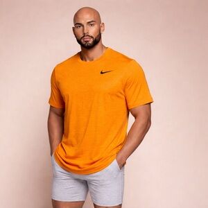 Nike Men's Orange Dri-FIT Tech Max Short Sleeve Training Shirt